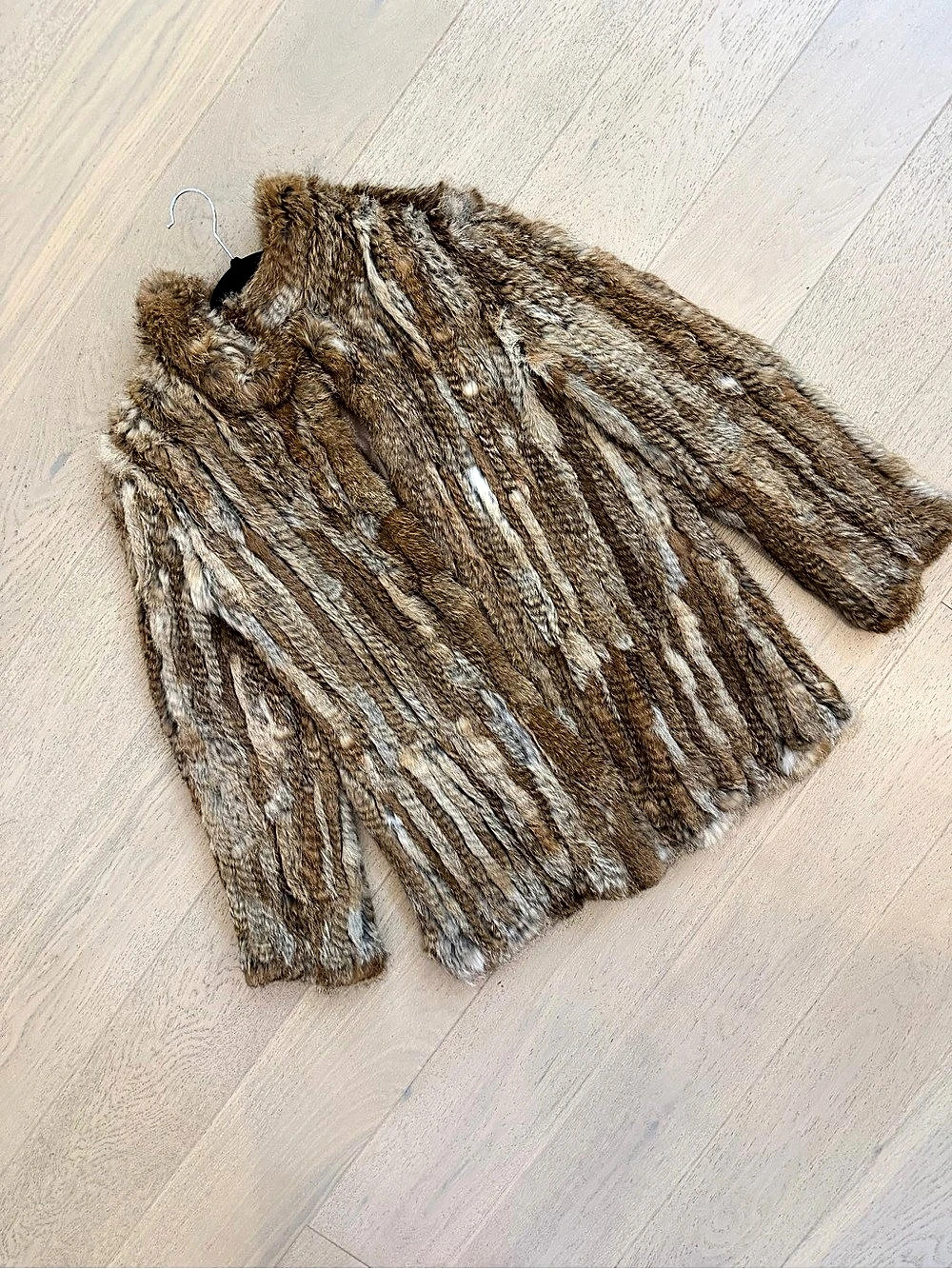 Fox The Label Rabbit Fur Jacket in Brown Like New